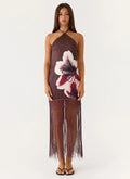 Niahvette Midi Dress Burgundy