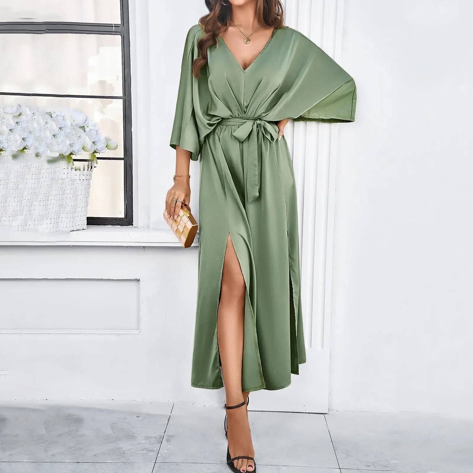 Celeste Wrap Maxi Dress
