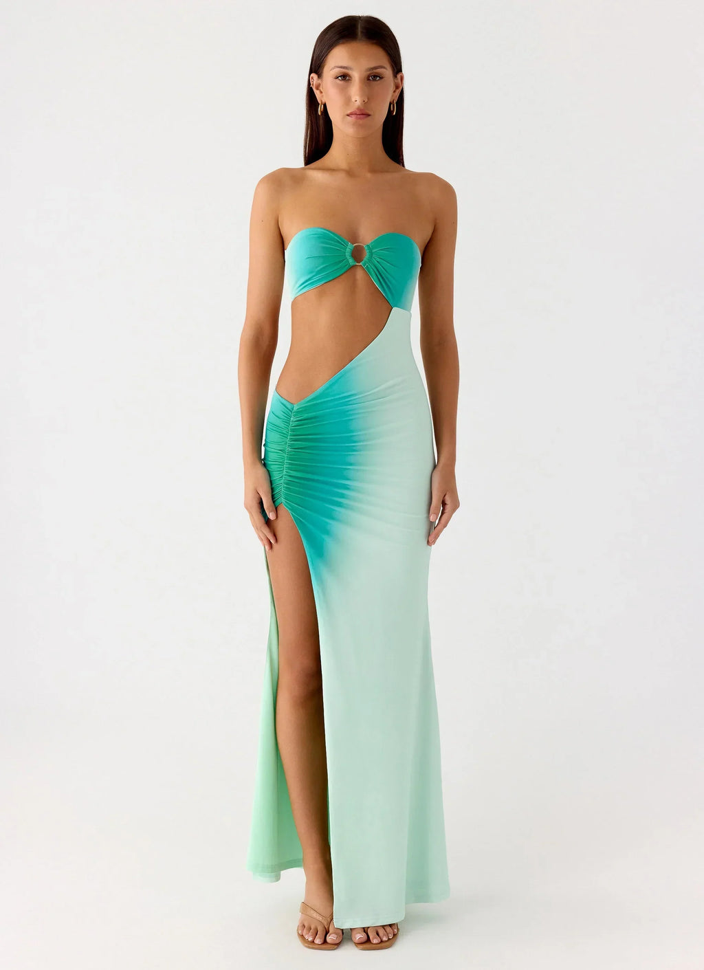 Ellisah Ombre Maxi Dress - Green Gradient