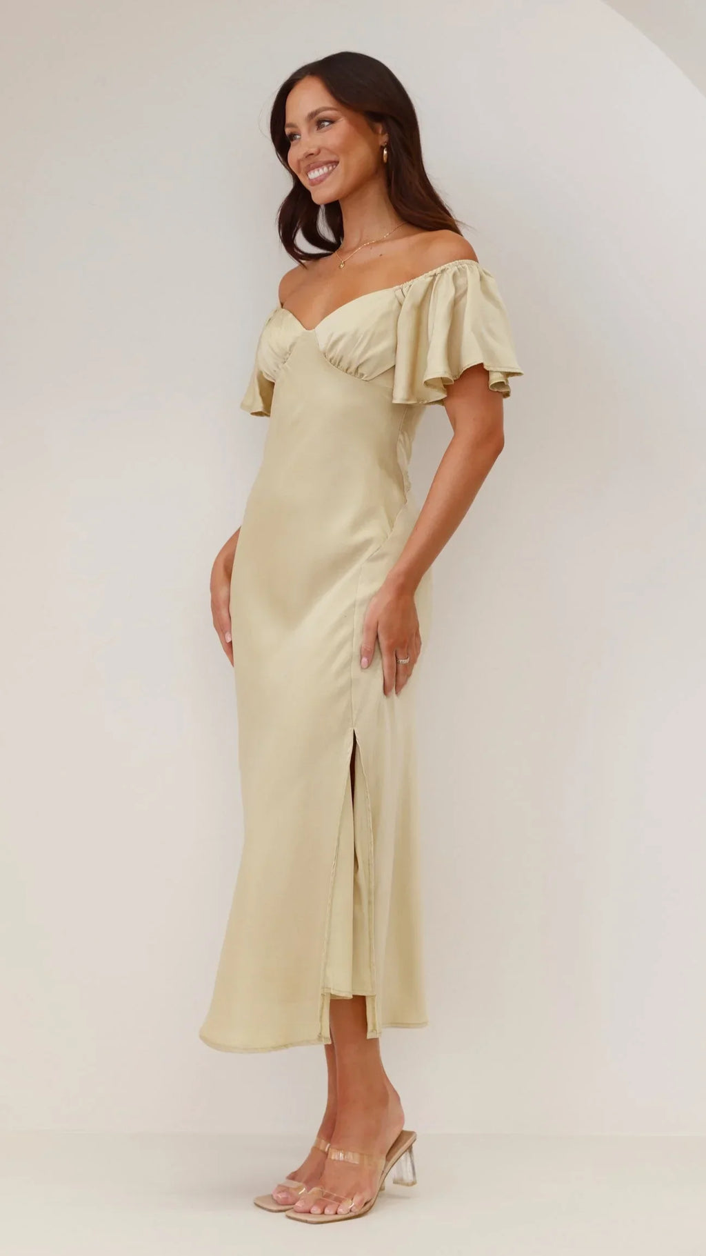 Emilia Ruffle Midi Dress