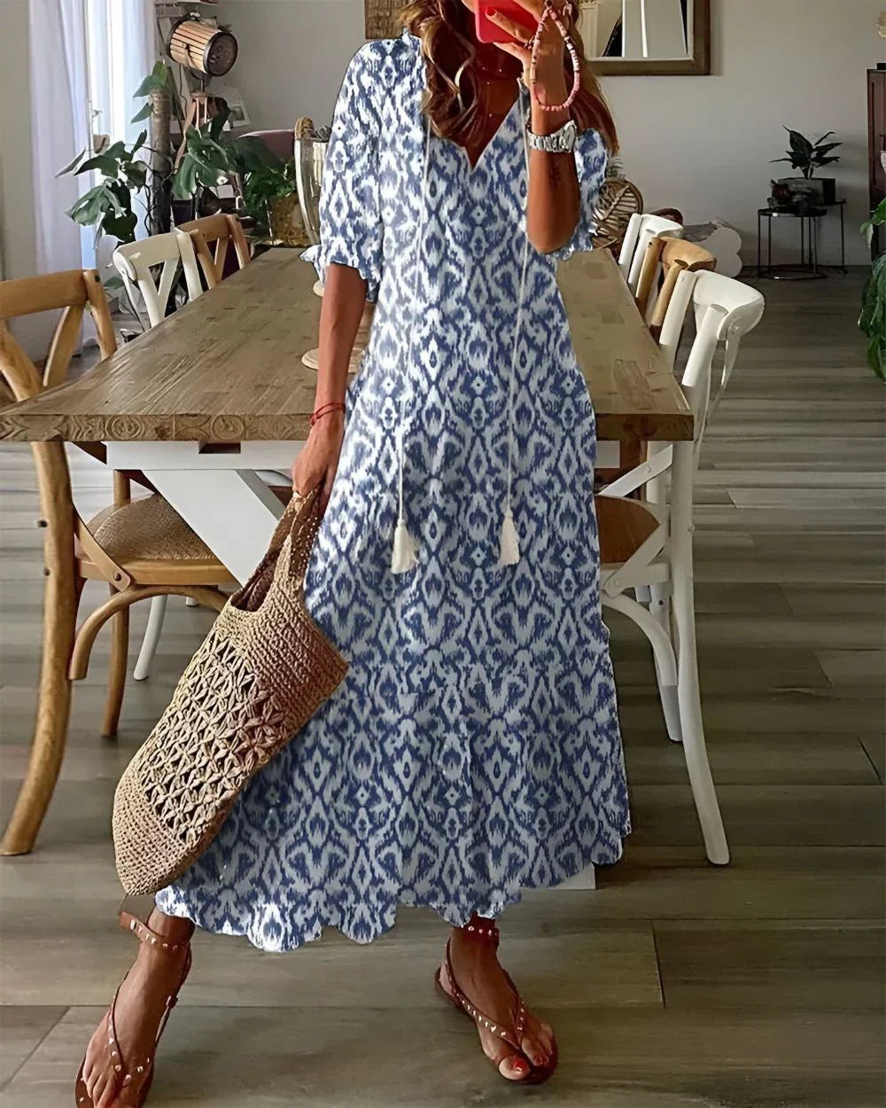 Natasha Printed Maxi Dress