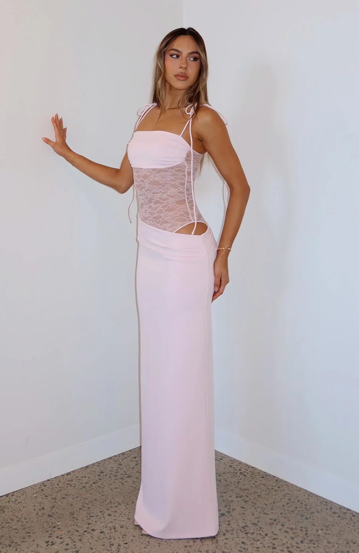 Blush Petal Maxi Dress