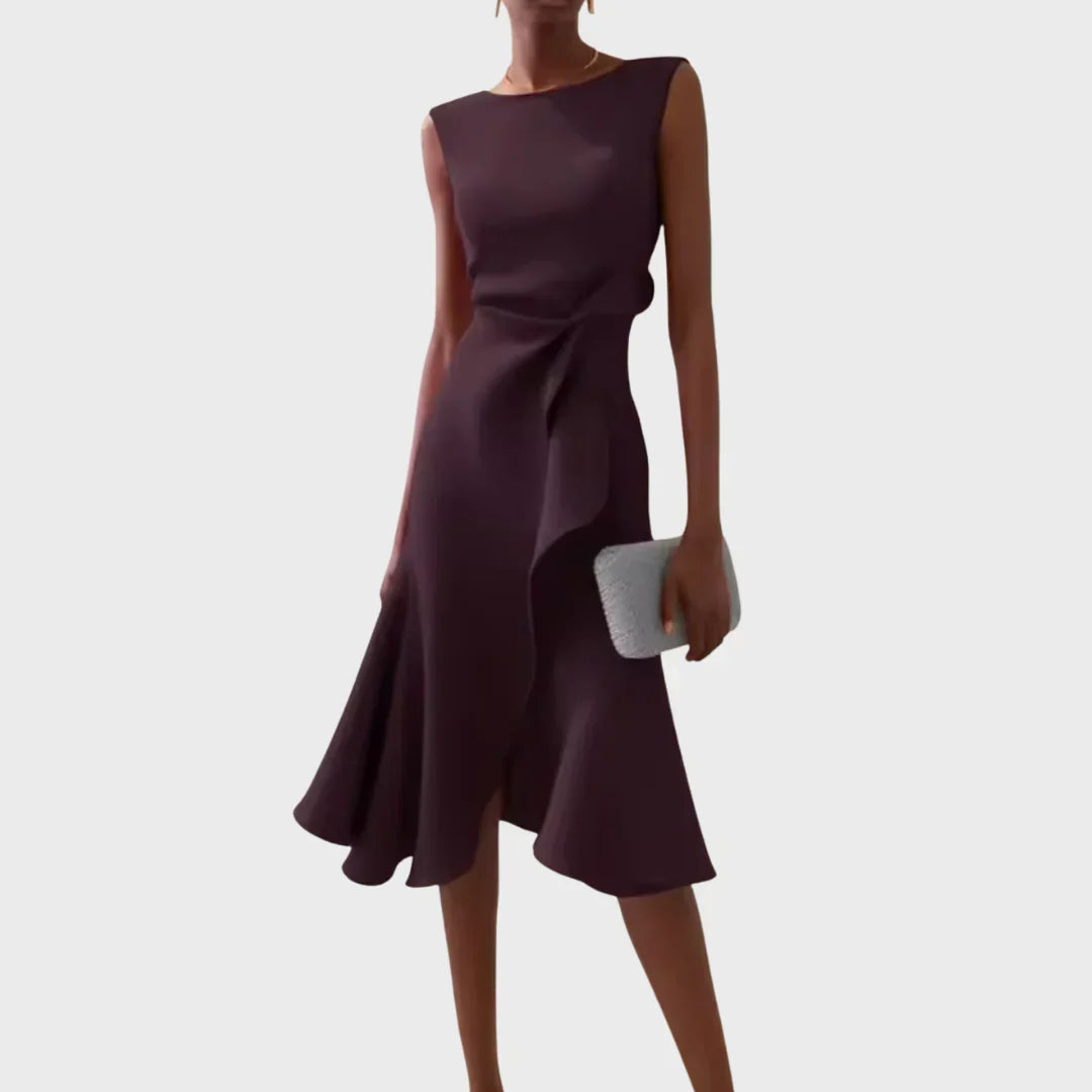 Iris Ruffle Midi Dress