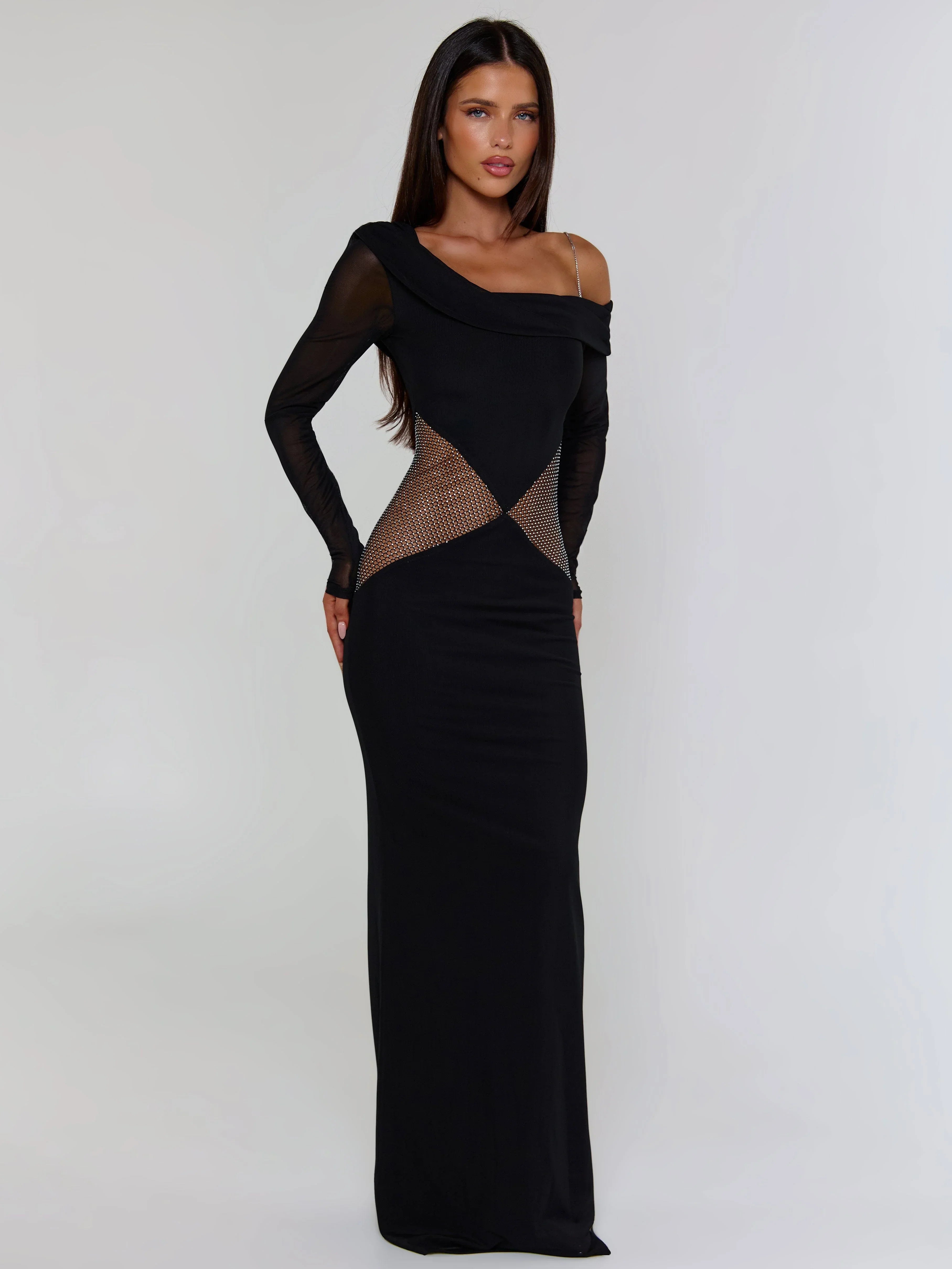 Lumina Black Maxi Dress