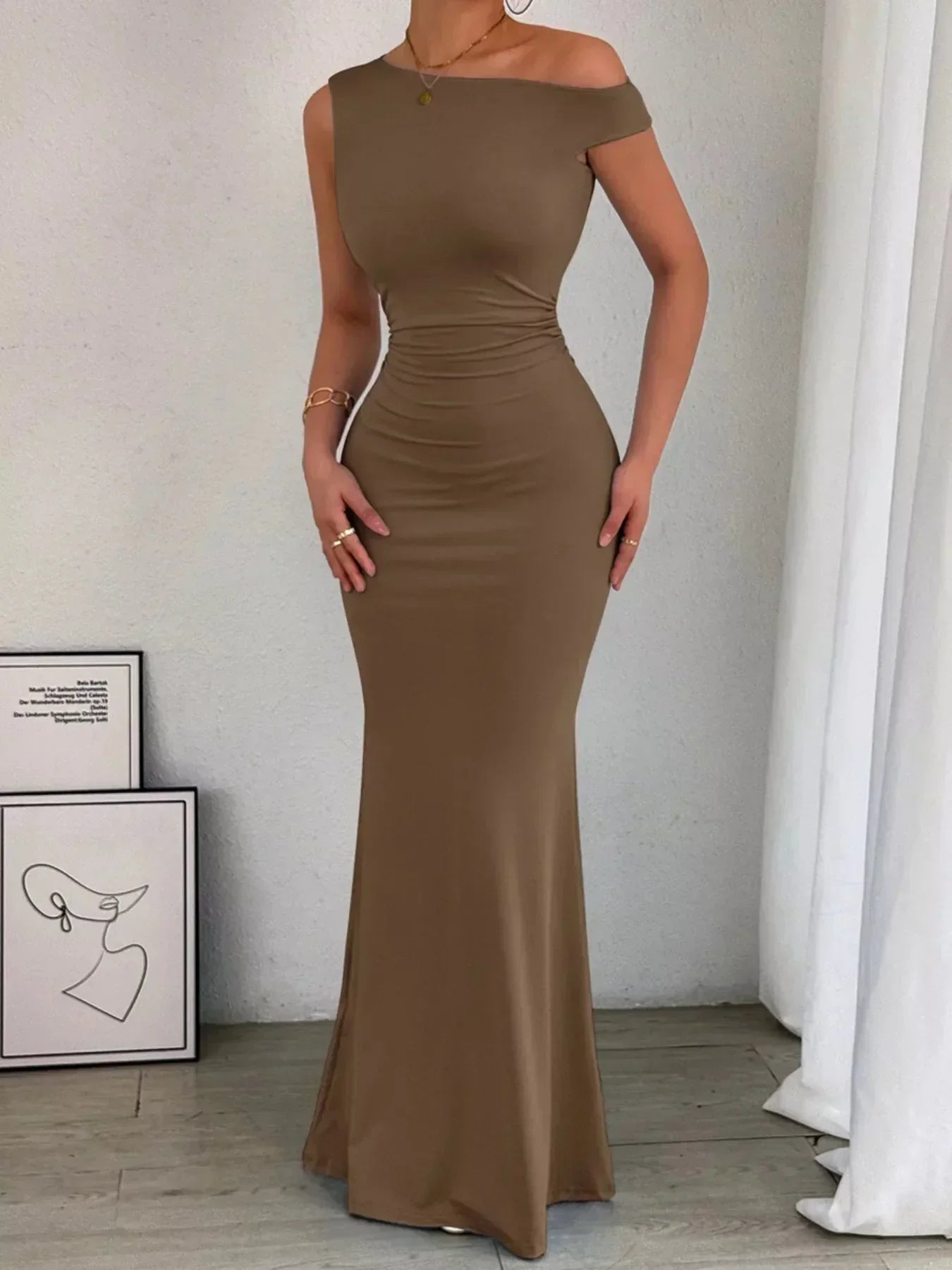 Sienna Ruched Maxi Dress