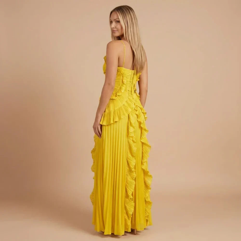 Isabella Ruffle Midi Dress