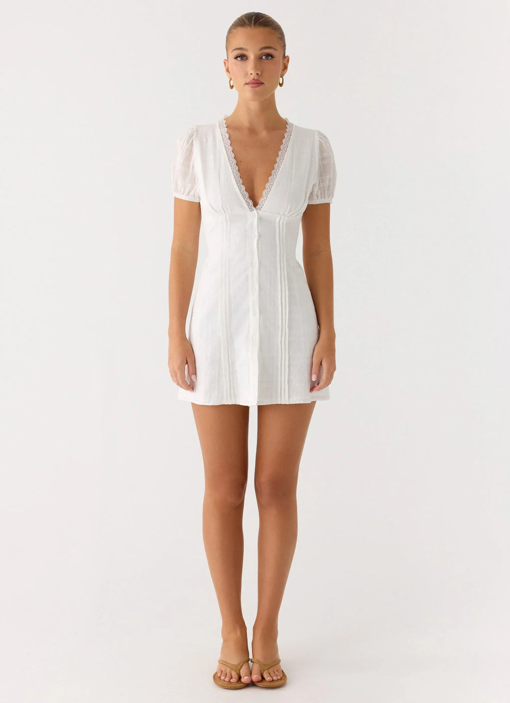 Sweet Lullaby Mini Dress - White